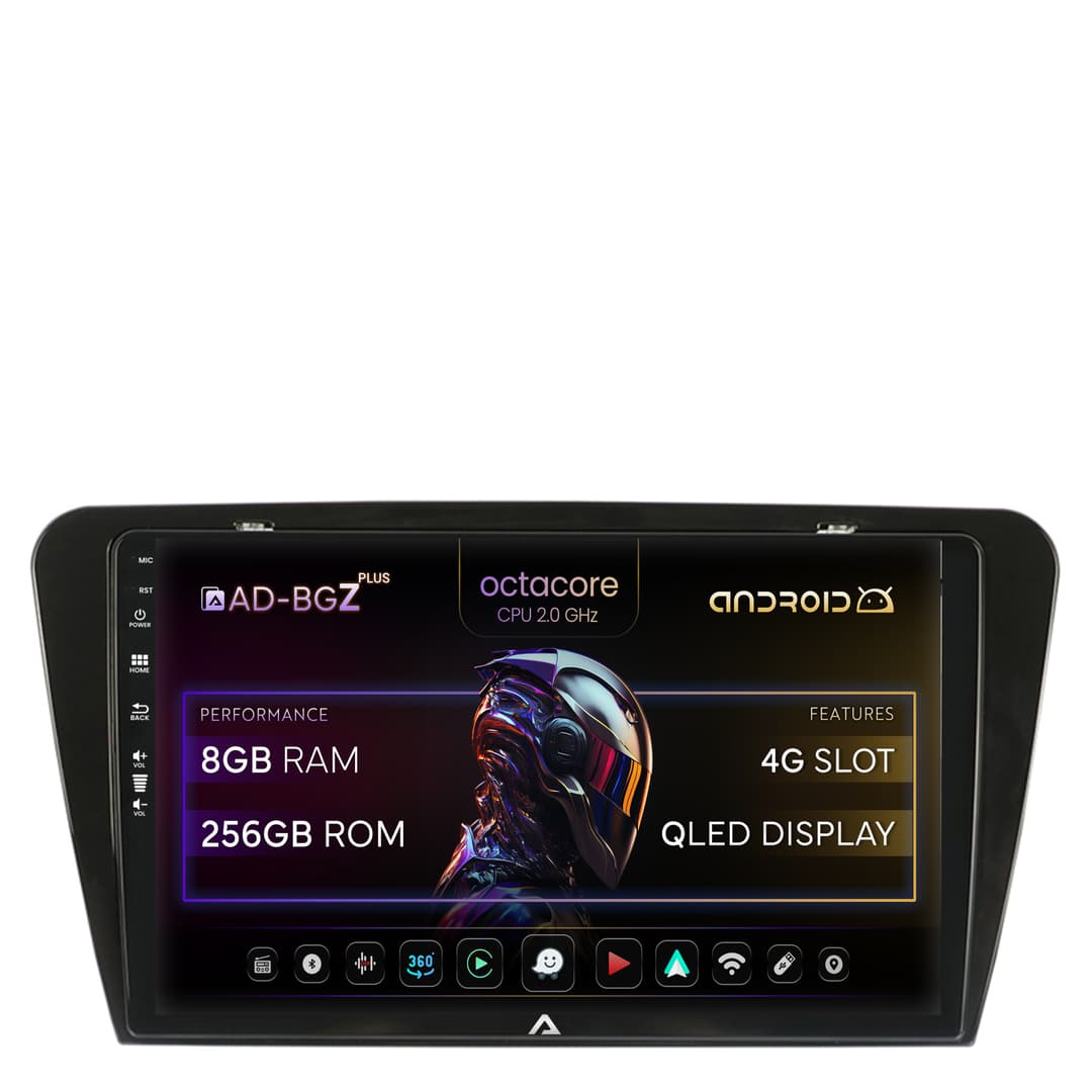 Navigatie Skoda Octavia 3 (2013-2018), Android, Z-Octacore 8GB RAM + 256GB ROM, 10.1 Inch - AD-BGZ10008+AD-BGRKIT026