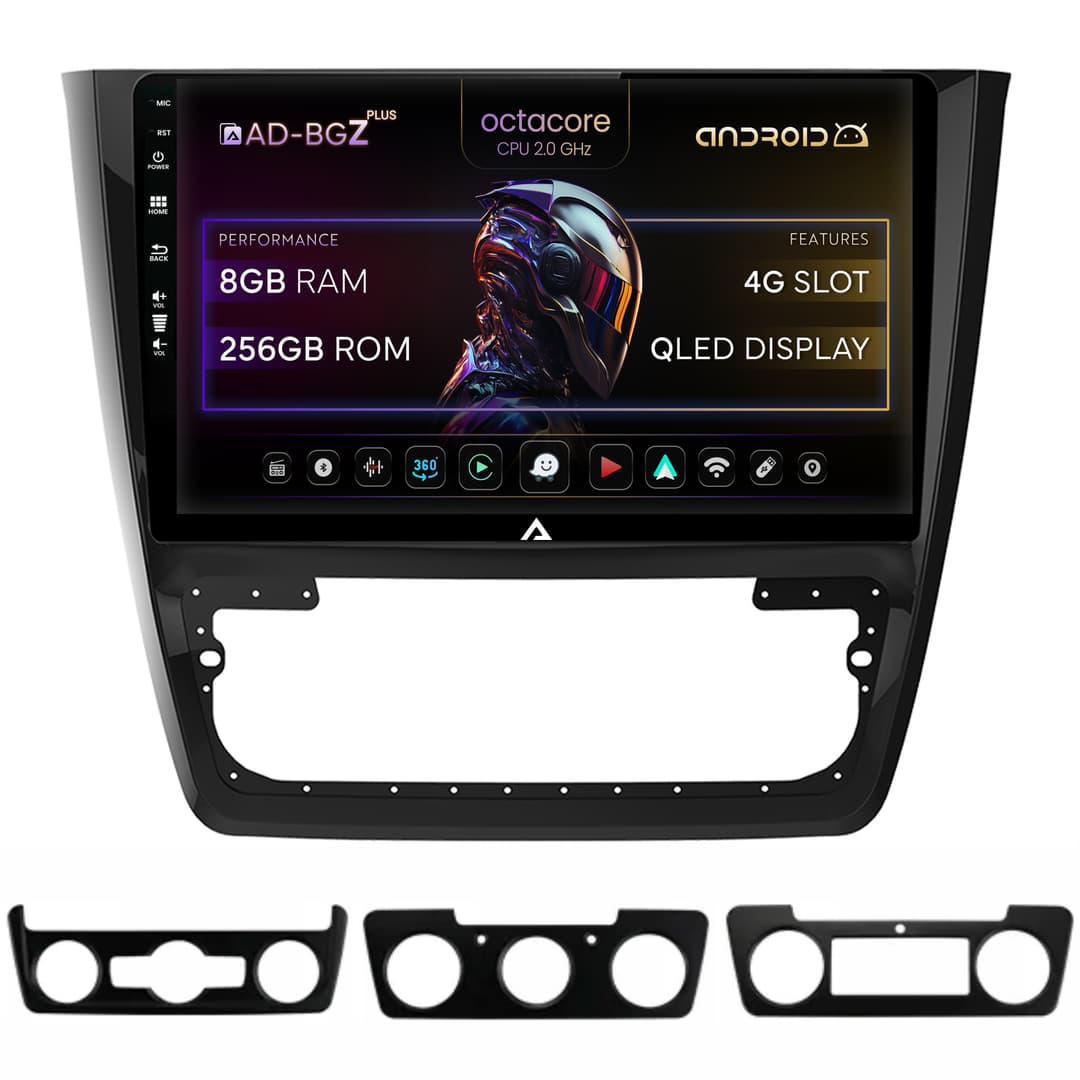 Navigatie Skoda Yeti, Android, Z-Octacore 8GB RAM + 256GB ROM, 10.1 Inch - AD-BGZ10008+AD-BGRKIT040