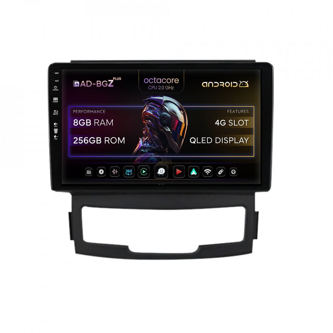 Navigatie Ssang Yong Korando (2010-2013), Android, Z-Octacore 8GB RAM + 256GB ROM, 9 Inch - AD-BGZ9008+AD-BGRKIT432
