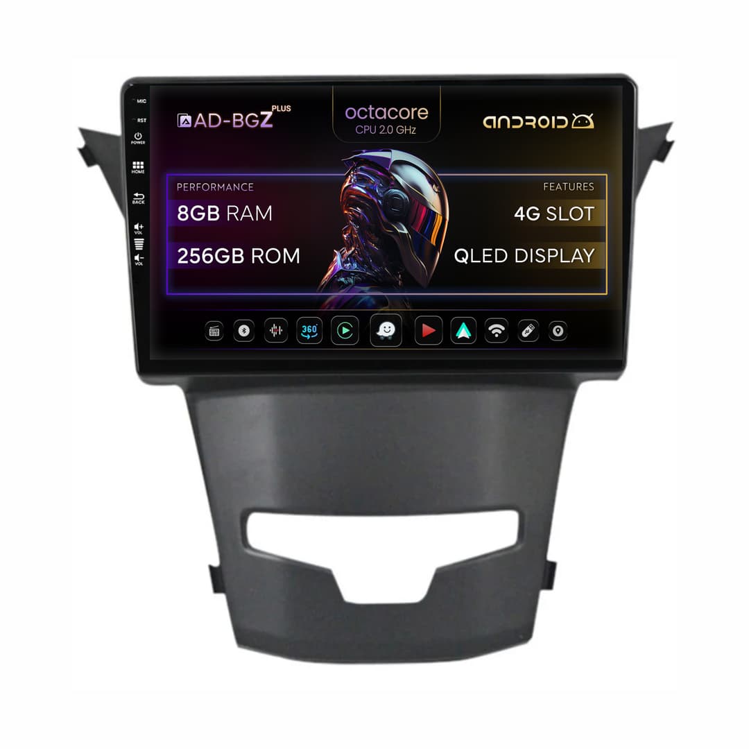 Navigatie Ssang Yong Korando (2013-2019), Android, Z-Octacore 8GB RAM + 256GB ROM, 9 Inch - AD-BGZ9008+AD-BGRKIT441