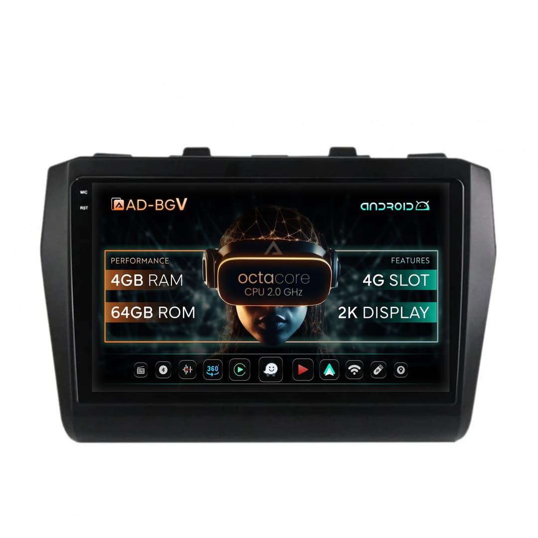 Navigatie Suzuki Swift (2017+), Android, V-Octacore 4GB RAM + 64GB ROM, 9.5 Inch - AD-BGV9004+AD-BGRKIT085