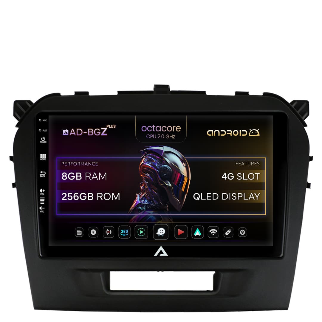 Navigatie Suzuki Vitara (2015+), Android, Z-Octacore 8GB RAM + 256GB ROM, 9 Inch - AD-BGZ9008+AD-BGRKIT299