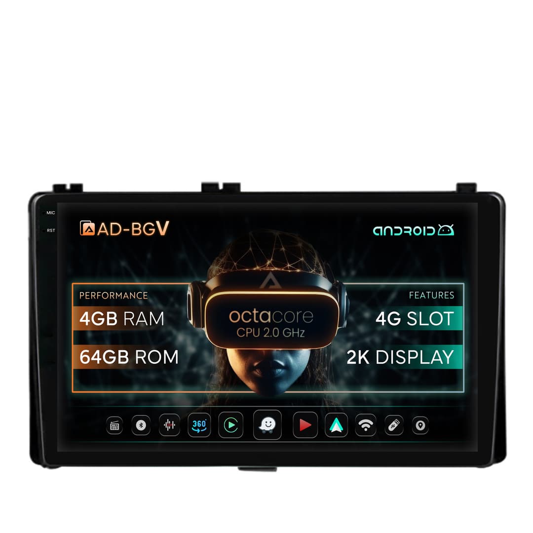 Navigatie Toyota Auris Corolla (2016-2018), Android, V-Octacore 4GB RAM + 64GB ROM, 9.5 Inch - AD-BGV9004+AD-BGRKIT089AV2