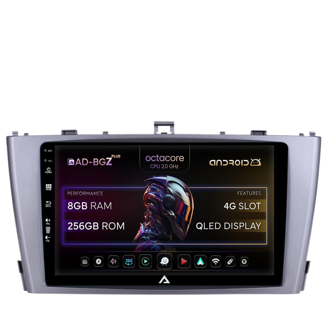 Navigatie Toyota Avensis (2008-2015), Android, Z-Octacore 8GB RAM + 256GB ROM, 9 Inch - AD-BGZ9008+AD-BGRKIT093-S