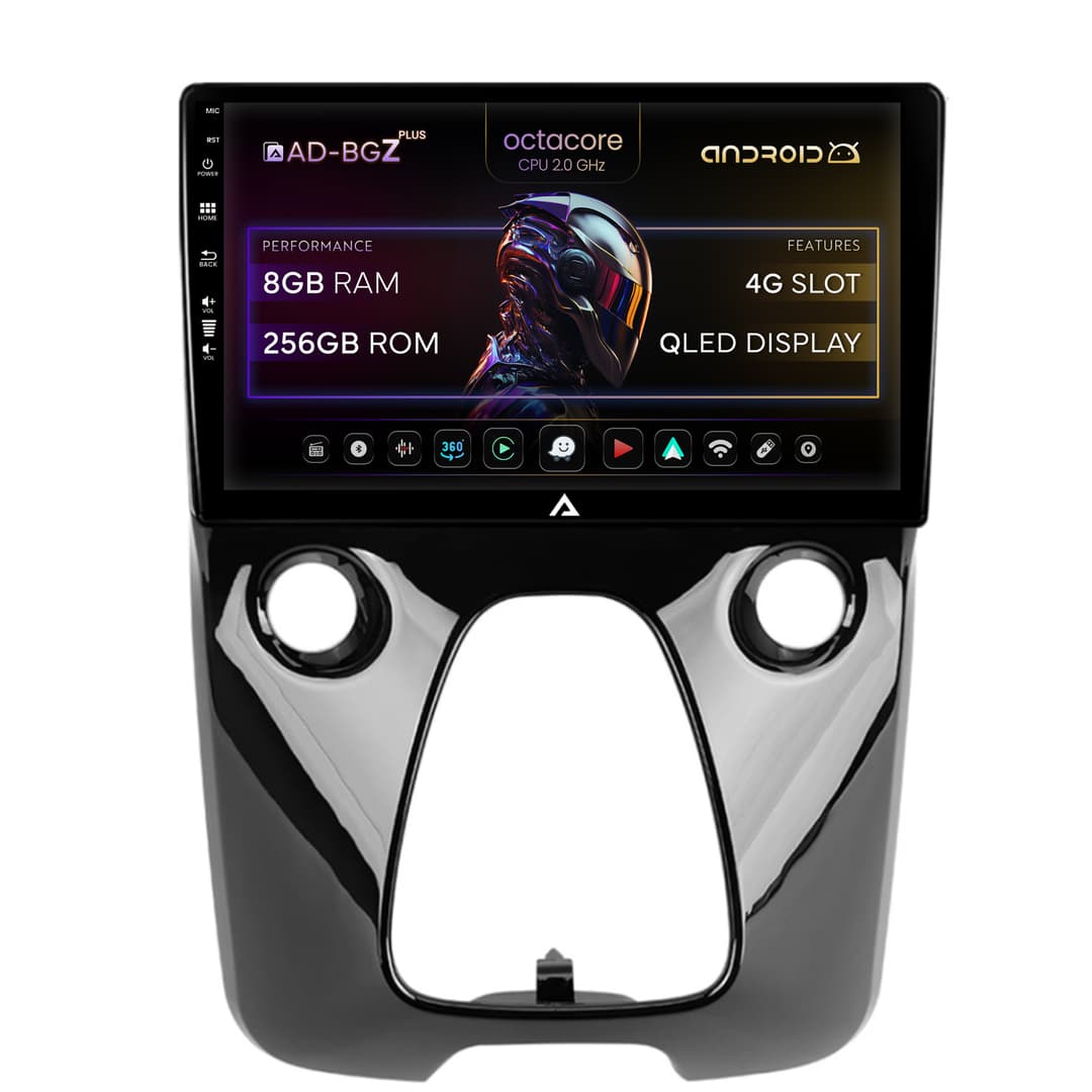 Navigatie Toyota AYGO (2014-2022), Android, Z-Octacore 8GB RAM + 256GB ROM, 9 Inch - AD-BGZ9008+AD-BGRKIT088