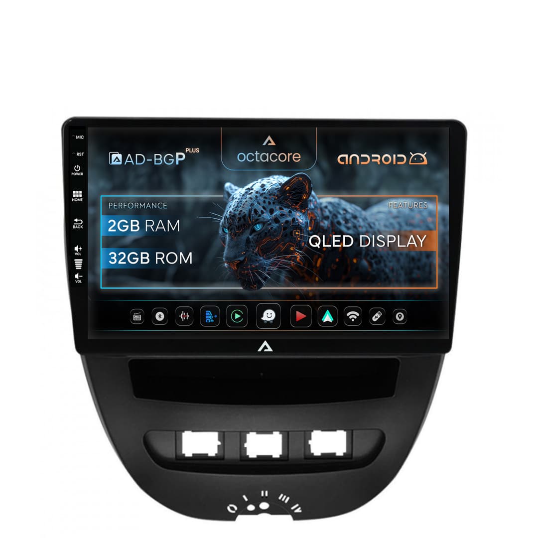 Navigatie Toyota AYGO Citroen C1 (2005-2014), Android, P-Octacore 2GB RAM + 32GB ROM, 10.1 Inch - AD-BGP9002+AD-BGRKIT099