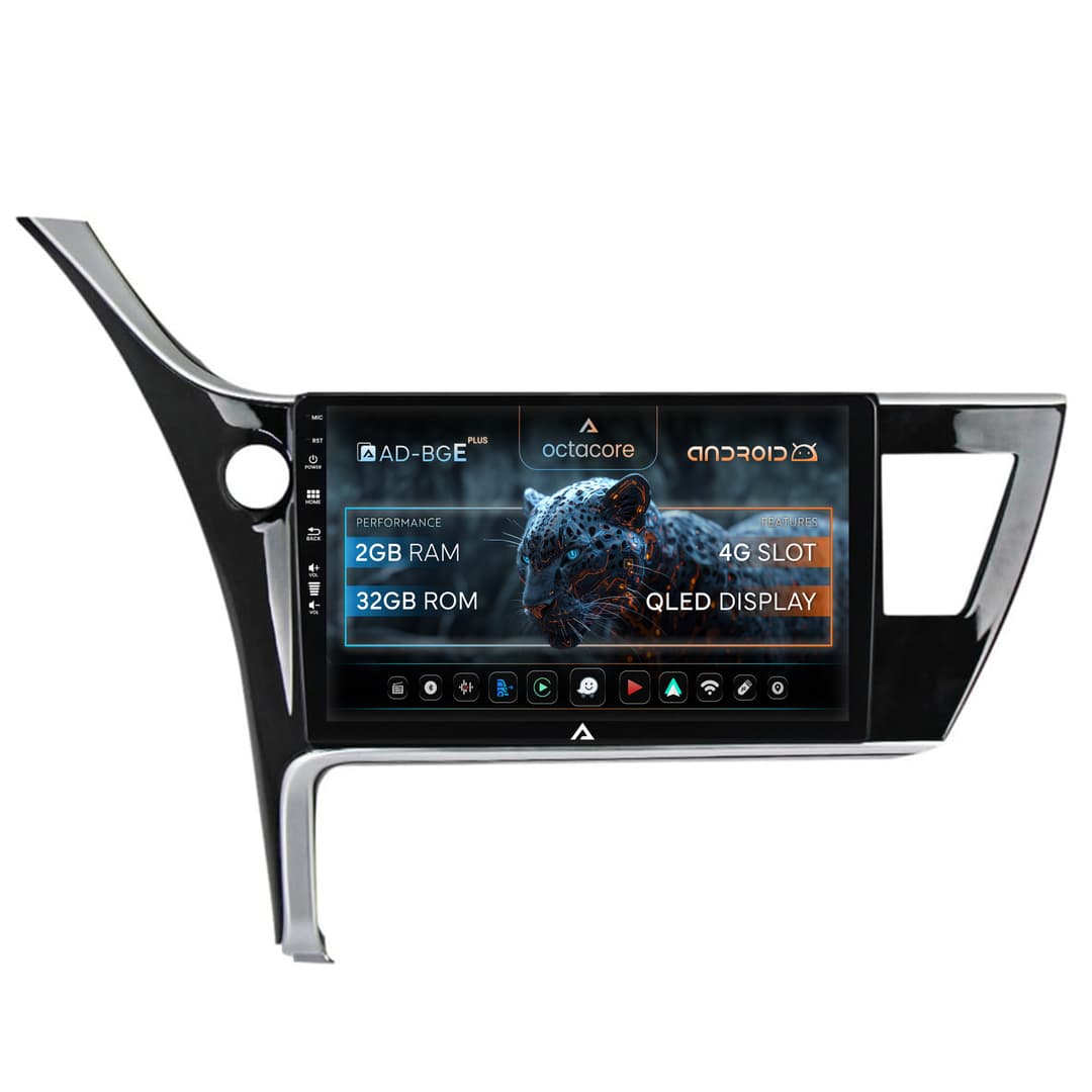 Navigatie Toyota Corolla Auris (2017-2020), Android, E-Octacore 2GB RAM + 32GB ROM, 10.1 Inch - AD-BGE10002+AD-BGRKIT079