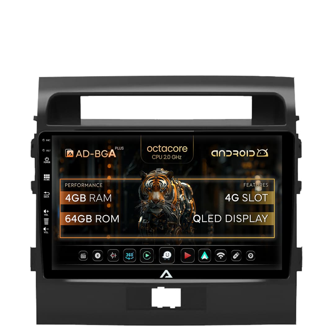 Navigatie Toyota Land Cruiser 200 (2007-2015), Android, A-Octacore 4GB RAM + 64GB ROM, 9 Inch - AD-BGA9004+AD-BGRKIT075