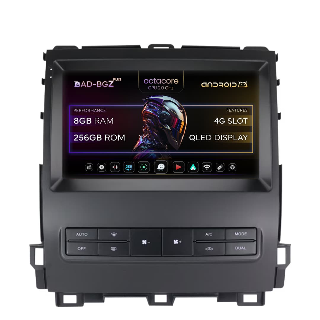 Navigatie Toyota Prado J120 (2002-2010), Android, Z-Octacore 8GB RAM + 256GB ROM, 9 Inch - AD-BGZ9008+AD-BGRKIT083V2