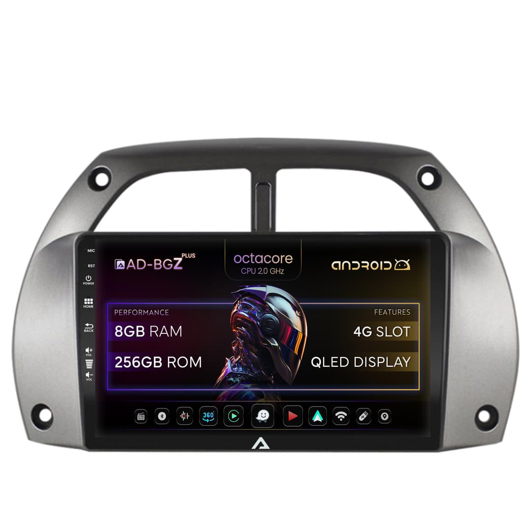 Navigatie Toyota RAV4 (2001-2006), Android, Z-Octacore 8GB RAM + 256GB ROM, 9 Inch - AD-BGZ9008+AD-BGRKIT109
