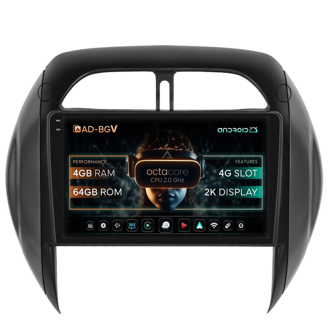 Navigatie Toyota RAV4 (2003-2005), Android, V-Octacore 4GB RAM + 64GB ROM, 9.5 Inch - AD-BGV9004+AD-BGRKIT109V4