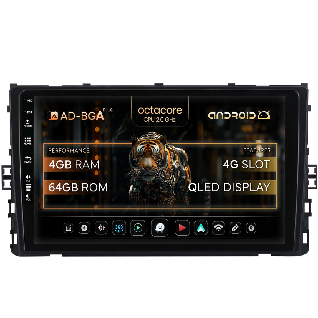 Navigatie Volkswagen Arteon (2017+), Android, A-Octacore 4GB RAM + 64GB ROM, 9 Inch - AD-BGA9004+AD-BGRKIT041V4
