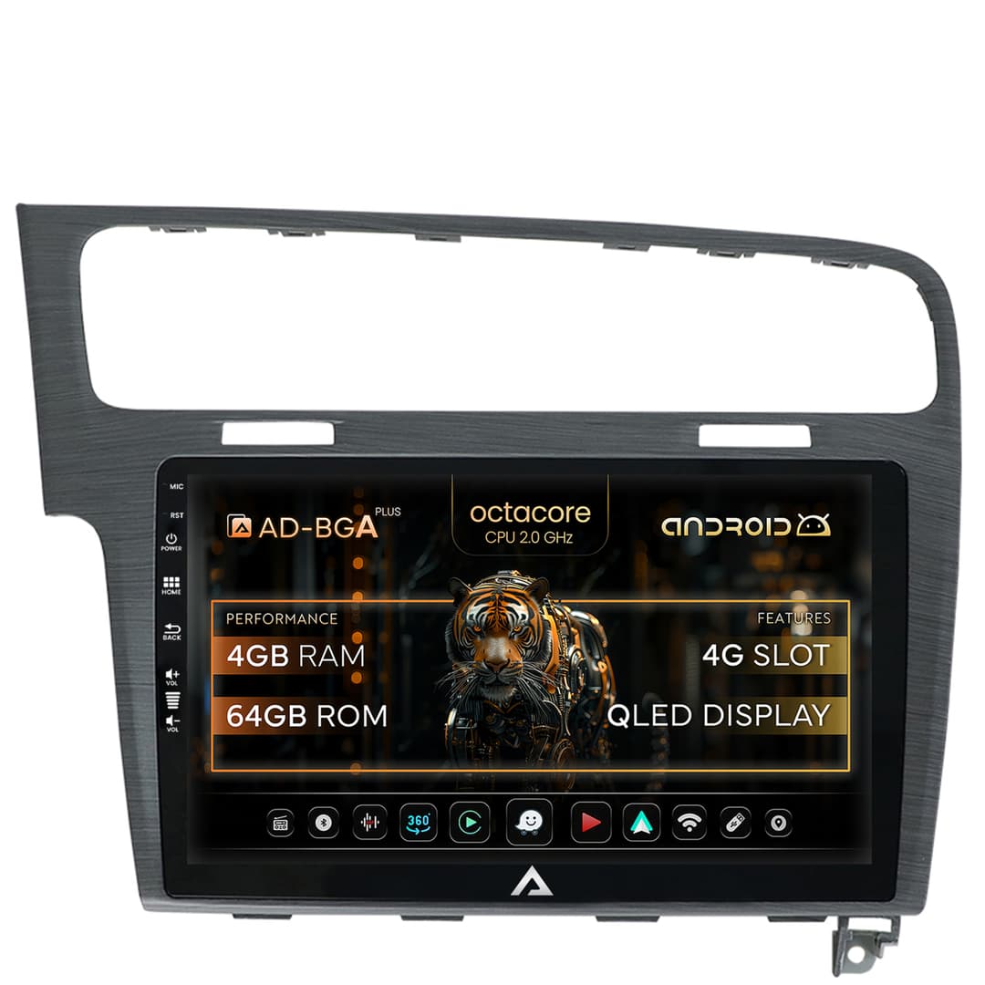 Navigatie Volkswagen Golf 7, Android, A-Octacore 4GB RAM + 64GB ROM, 10.1 Inch - AD-BGA10004+AD-BGRKIT023A