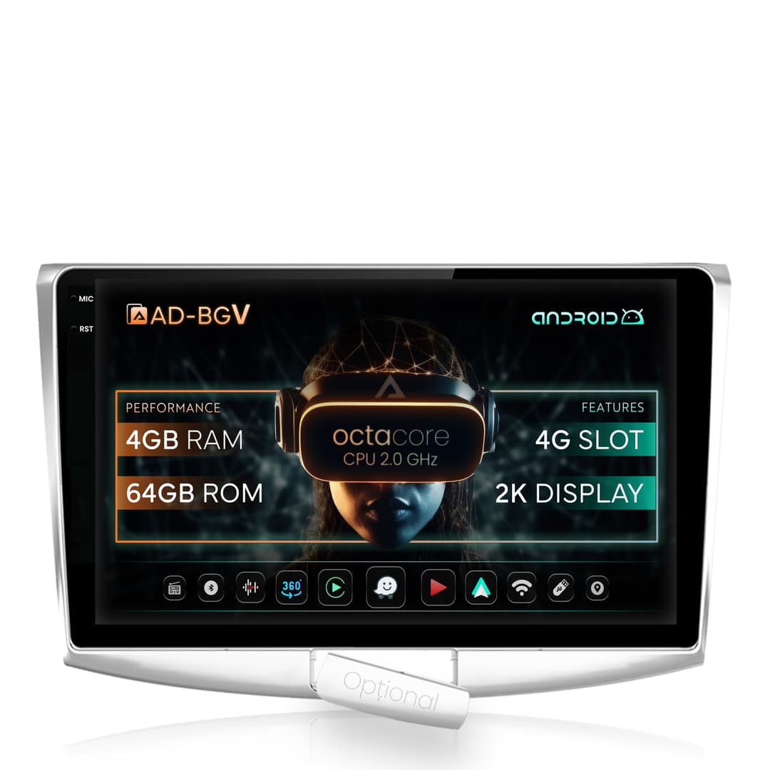 Navigatie Volkswagen Passat B6 B7 CC, Android, V-Octacore 4GB RAM + 64GB ROM, 10.36 Inch - AD-BGV10004+AD-BGRKIT025