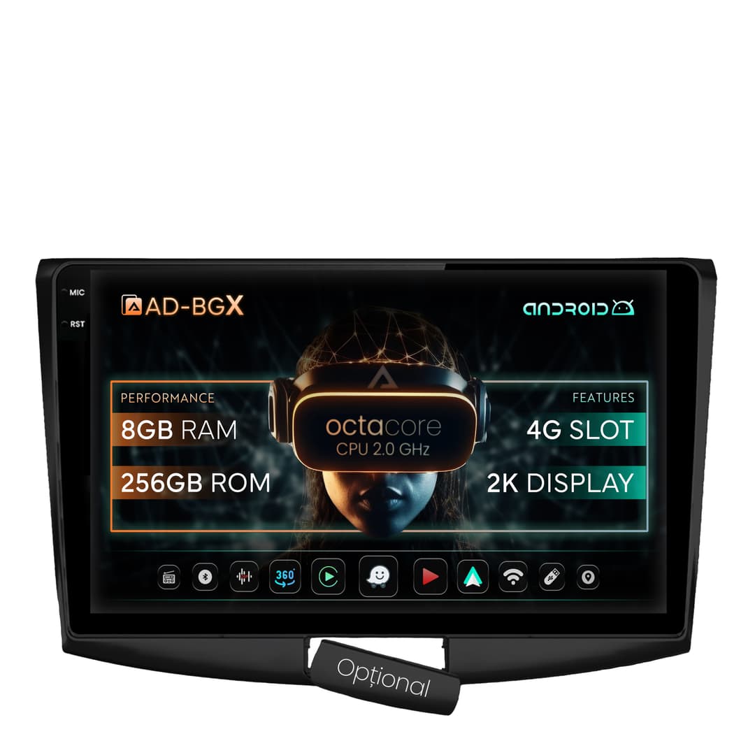 Navigatie Volkswagen Passat B6 B7 CC, Android, X-Octacore 8GB RAM + 256GB ROM, 10.36 Inch - AD-BGX10008+AD-BGRKIT025B