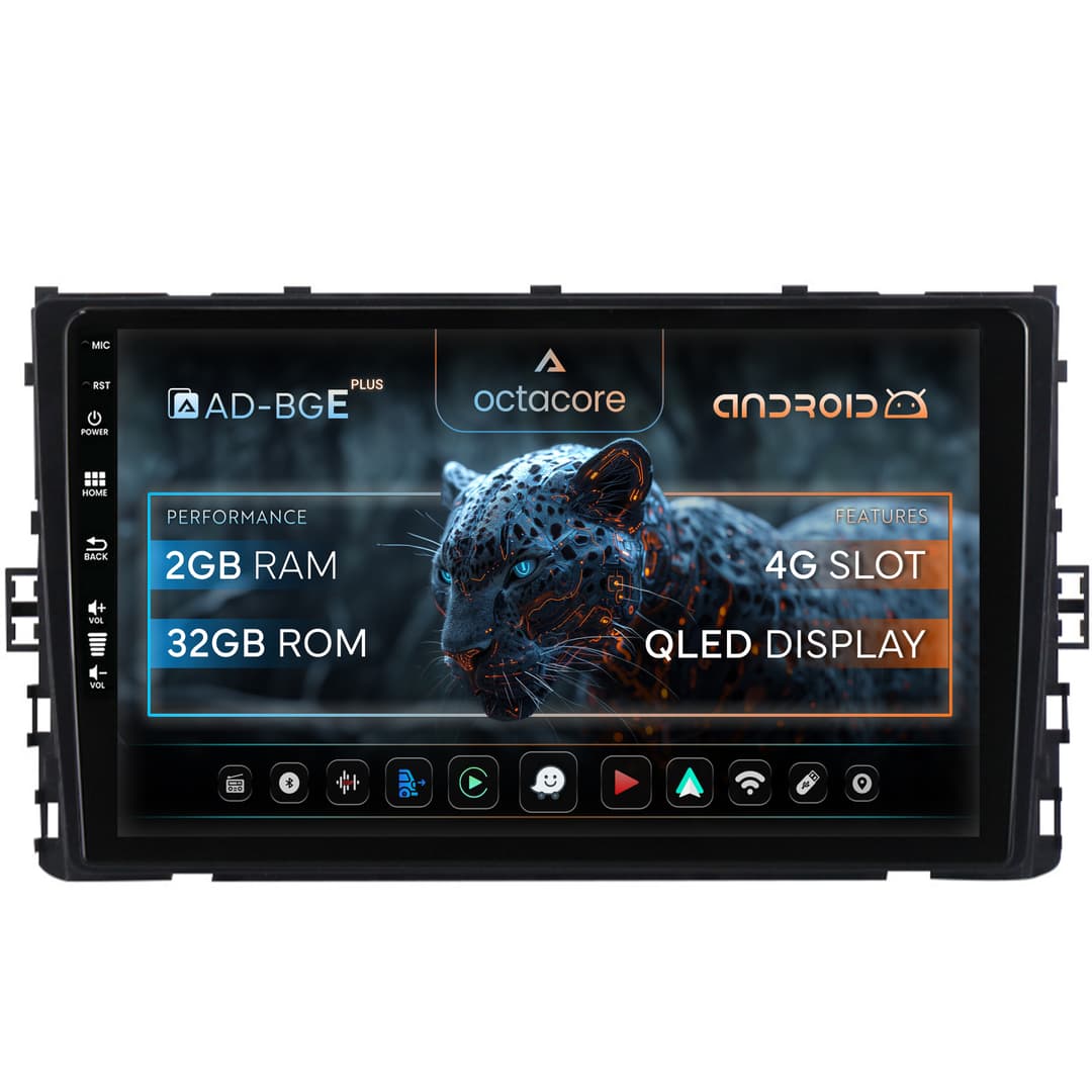 Navigatie Volkswagen Taigo (2021+), Android, E-Octacore 2GB RAM + 32GB ROM, 9 Inch - AD-BGE9002+AD-BGRKIT041V5