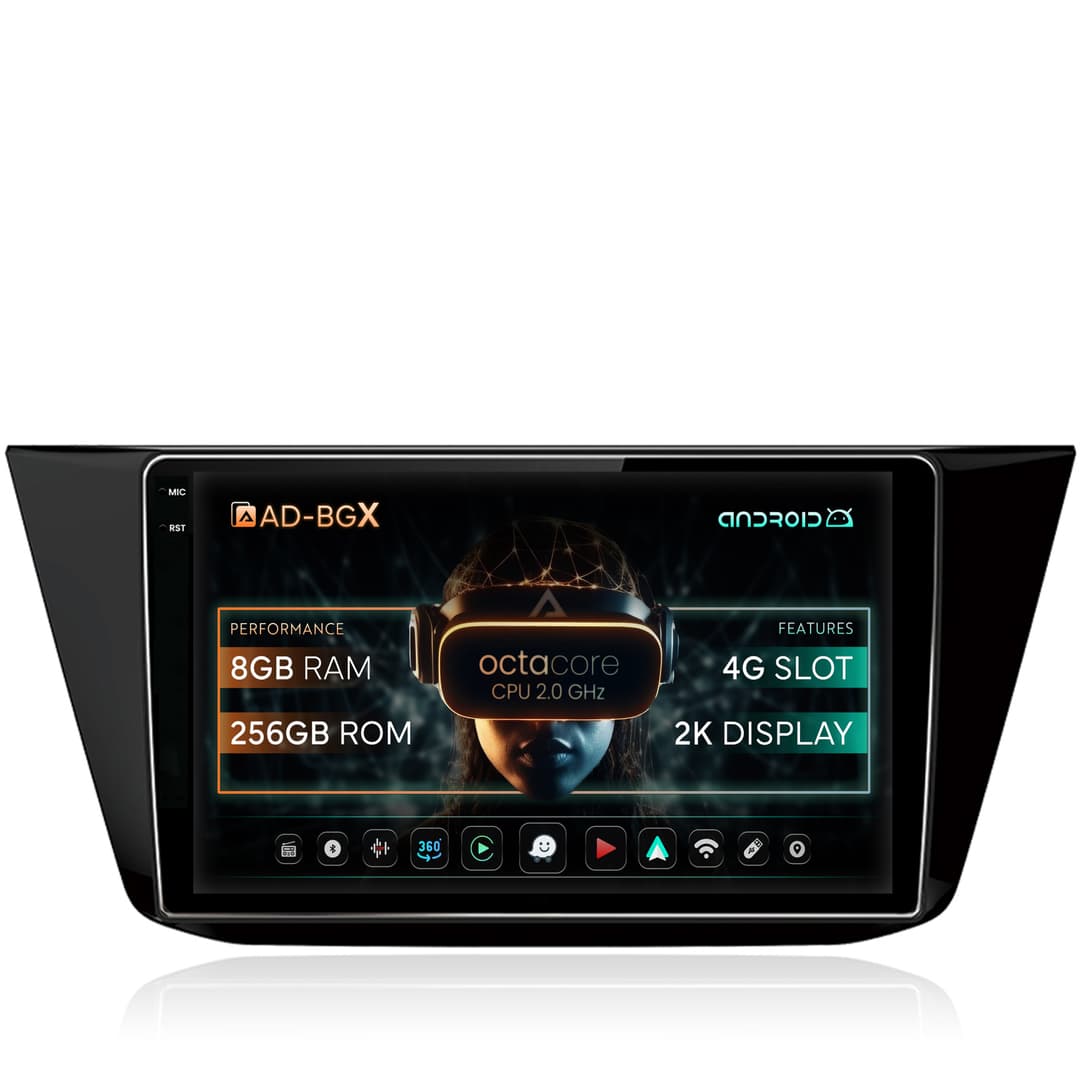 Navigatie Volkswagen Tiguan (2016+), Android, Z-Octacore 8GB RAM + 256GB ROM, 10.36 Inch - AD-BGX10008+AD-BGRKIT036