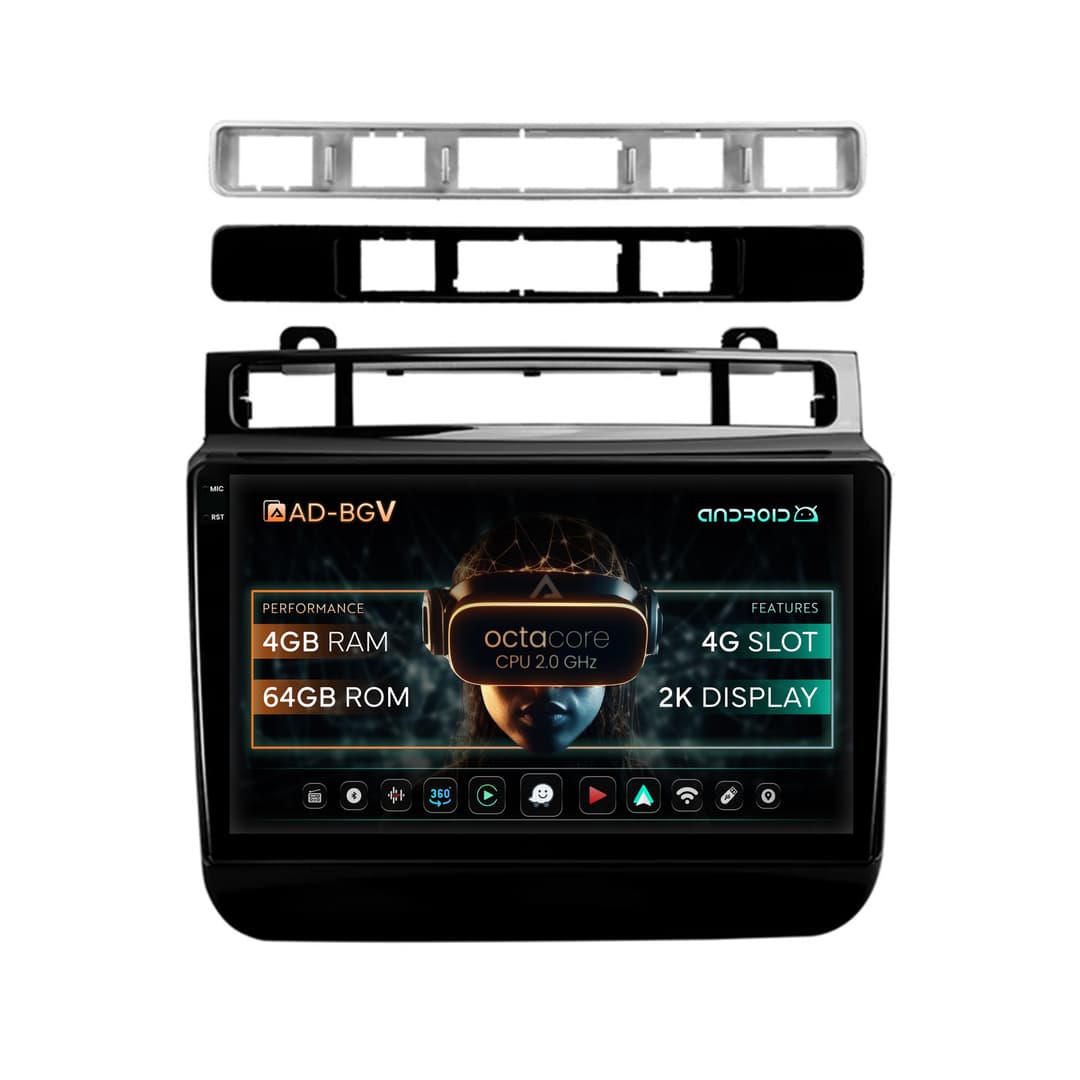 Navigatie Volkswagen Touareg (2010-2018), Android, V-Octacore 4GB RAM + 64GB ROM, 9.5 Inch - AD-BGV9004+AD-BGRKIT051