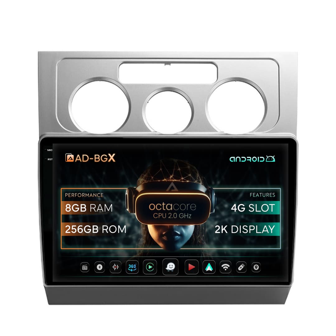 Navigatie Volkswagen Touran (2003-2010), Android, Z-Octacore 8GB RAM + 256GB ROM, 10.36 Inch - AD-BGX10008+AD-BGRKIT054