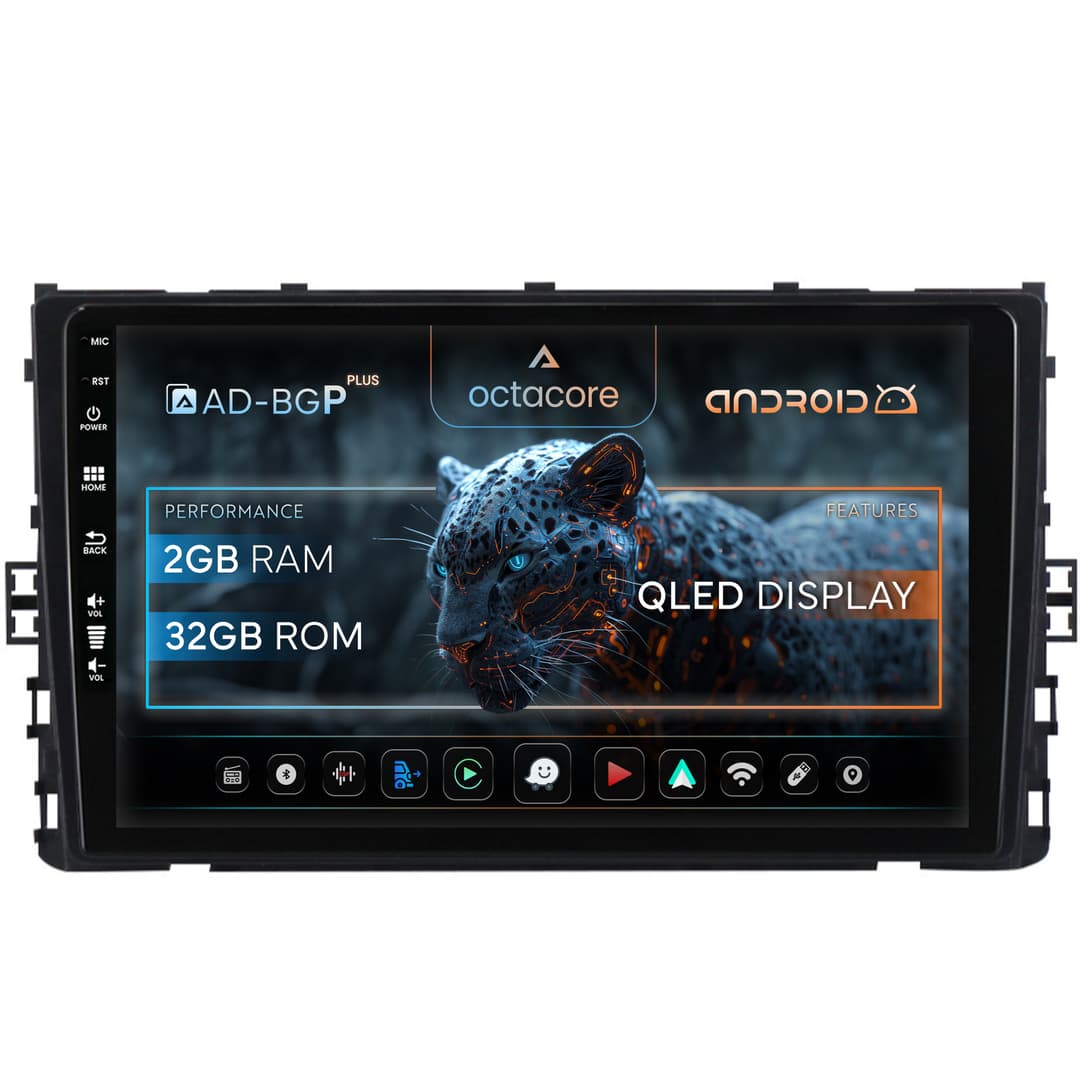 Navigatie Volkswagen Transporter Caravelle (2020+), Android, P-Octacore 2GB RAM + 32GB ROM, 9 Inch - AD-BGP9002+AD-BGRKIT041V6