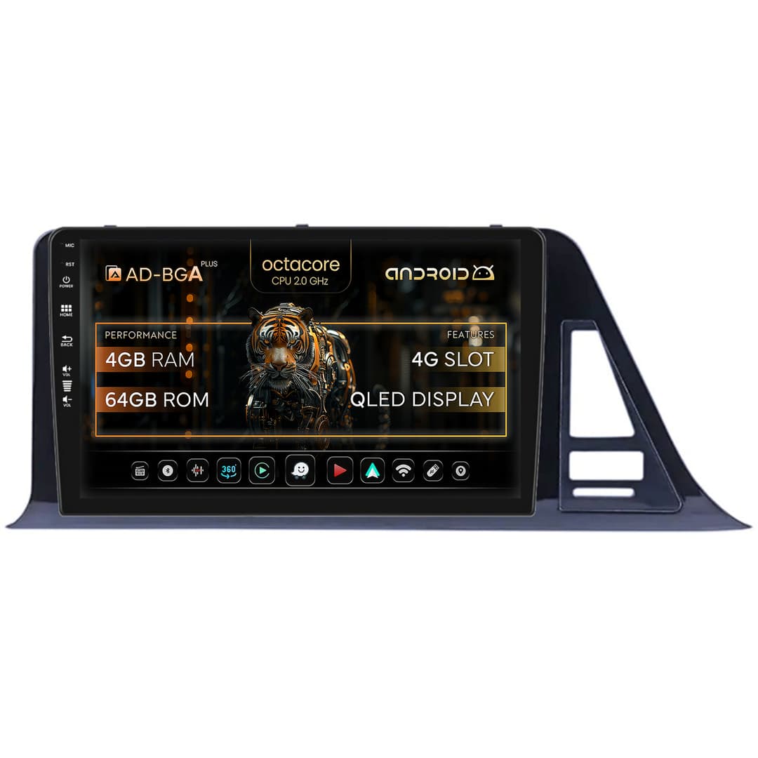 Navitatie Toyota C-HR (2016-2020), Android, A-Octacore 4GB RAM + 64GB ROM, 9 Inch - AD-BGA9004+AD-BGRKIT073