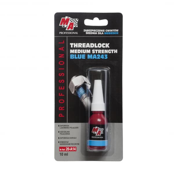 MA243 - Blocare filete rezistenta medie albastru - blister 10 ml