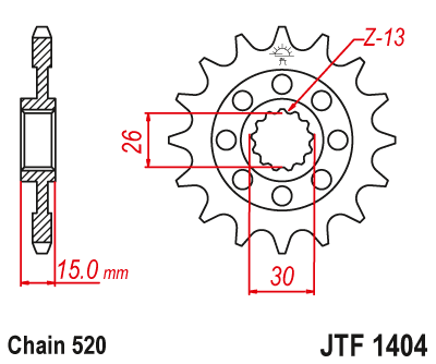 ESJOT - Pinion (fata) 50-32159S, 16 dinti - BMW S1000RR