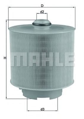 Filtru aer MAHLE ORIGINAL LX 1006 2D
