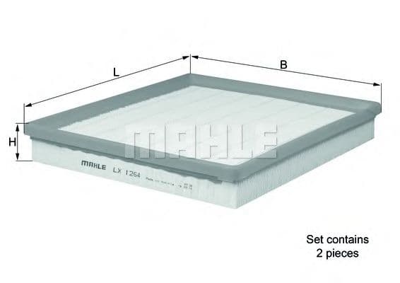 Filtru aer MAHLE ORIGINAL LX 1264 S