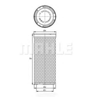 Filtru aer secundar MAHLE ORIGINAL LXS 223