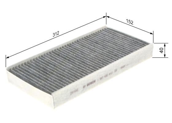 Filtru habitaclu C.A. BOSCH 1 987 432 412