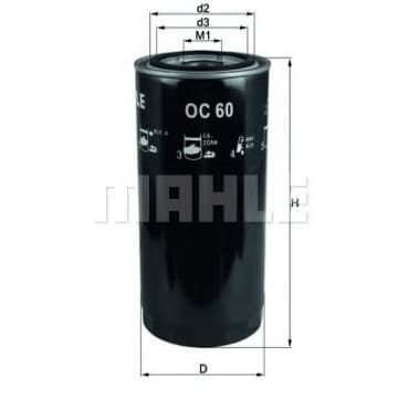 Filtru ulei MAHLE ORIGINAL OC 60