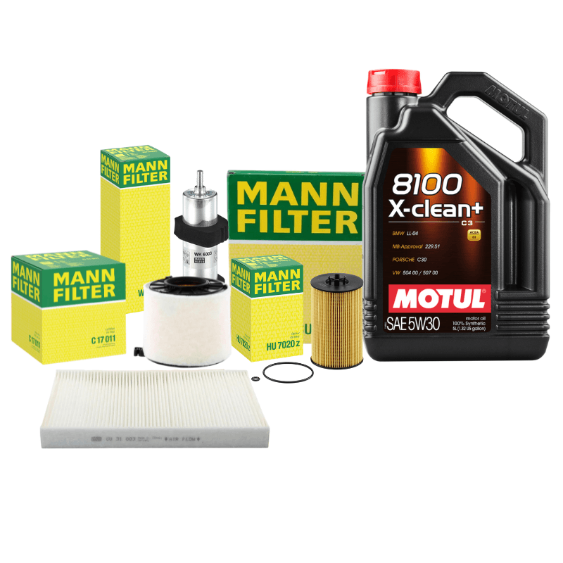 Pachet Revizie Ulei MOTUL + Filtre Mann pentru Audi A4 A5 B9 2.0TDI 190cp