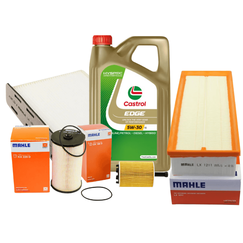 Pachet schimb ulei GOLD Castrol 5L+ filtre Mahle pentru grupul VAG - VW AUDI SKODA SEAT 1.9TDI, 2.0TDI