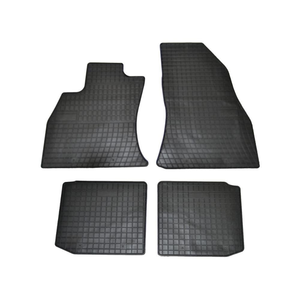 Set covorase auto din cauciuc Fiat 500L 2012- culoare Negru, presuri FROGUM, 4 buc.