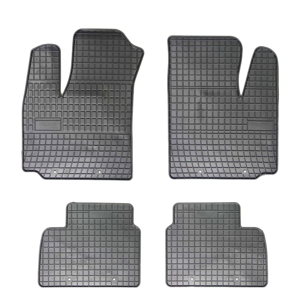 Set covorase auto din cauciuc Fiat Doblo 1 5Loc 2000-2010, presuri FROGUM, negre, 4 buc.