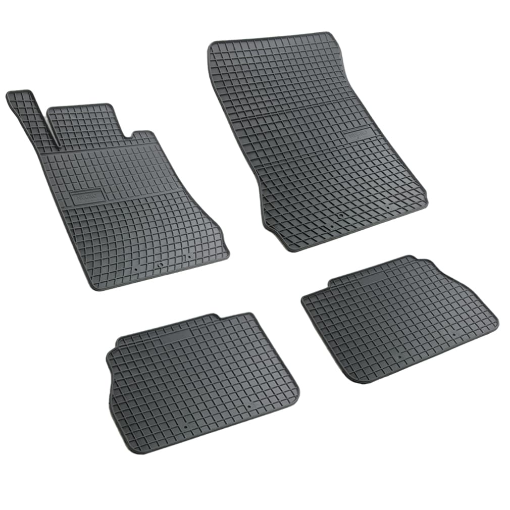 Set covorase auto din cauciuc Mercedes Clasa E W210 1995-2003, presuri FROGUM, negre, 4 buc.