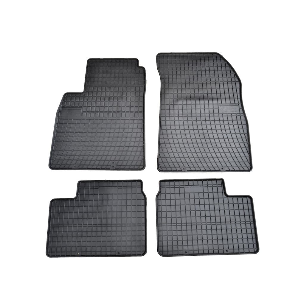 Set covorase auto din cauciuc Nissan Micra MK13 dupa 2010-2016, presuri FROGUM, negre, 4 buc.