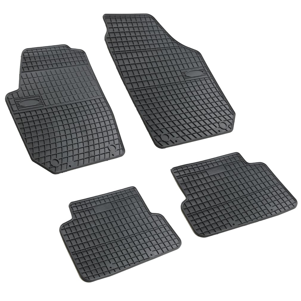 Set covorase auto din cauciuc Skoda Fabia 2 2006-2014; Cordoba 3 2008-, presuri FROGUM, negre, 4 buc