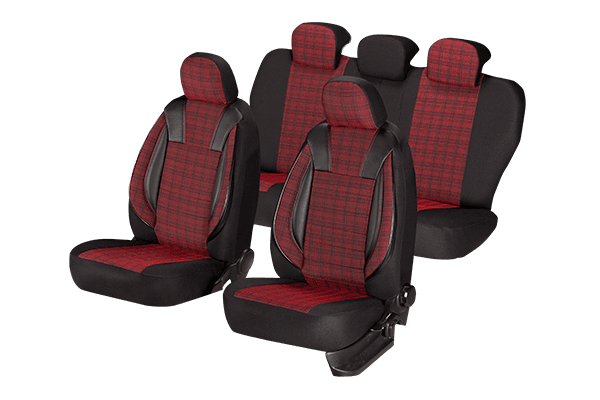 Set Huse Scaun Luxury Rosu