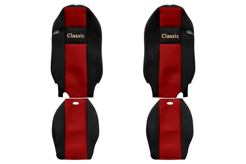 Set huse scaun textil camion compatibile cu Mercedes Actros MP 2 (01.2003-12.2006), Rosu