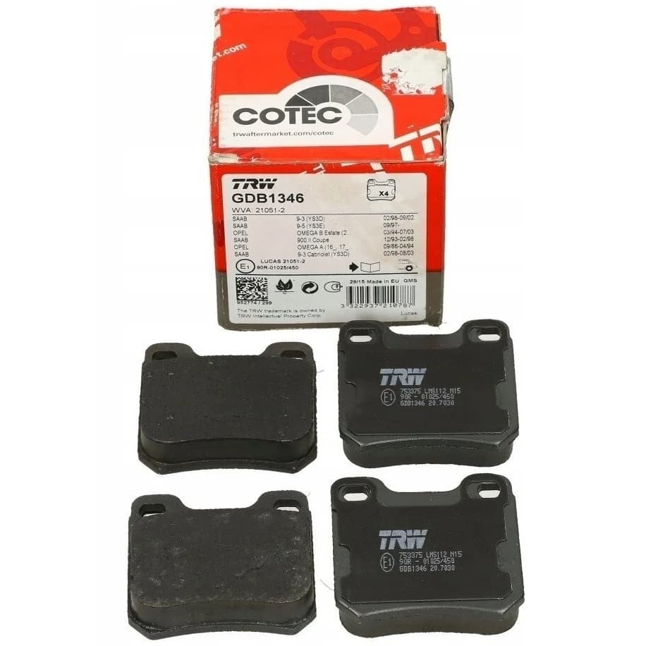 Set Placute Frana Spate Trw Opel Senator B 1987-1993 GDB1346