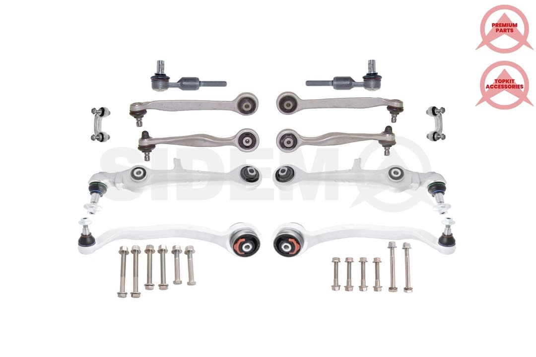 Set reparatie brate puntea fata SIDEM pentru AUDI A4 B5, A6 C5; SKODA SUPERB I; VW PASSAT B5, PASSAT B5.5 1.6-4.2 11.94-03.08