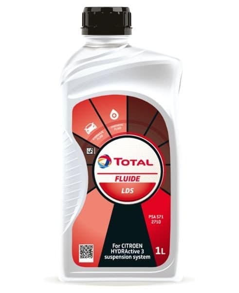 Ulei hidraulic special TOTAL FLUIDE LDS 213758, volum 1 litru, sintetic, portocaliu, pentru sistem suspensie hidropneumatic, Citroen HYDRActive 3 1L