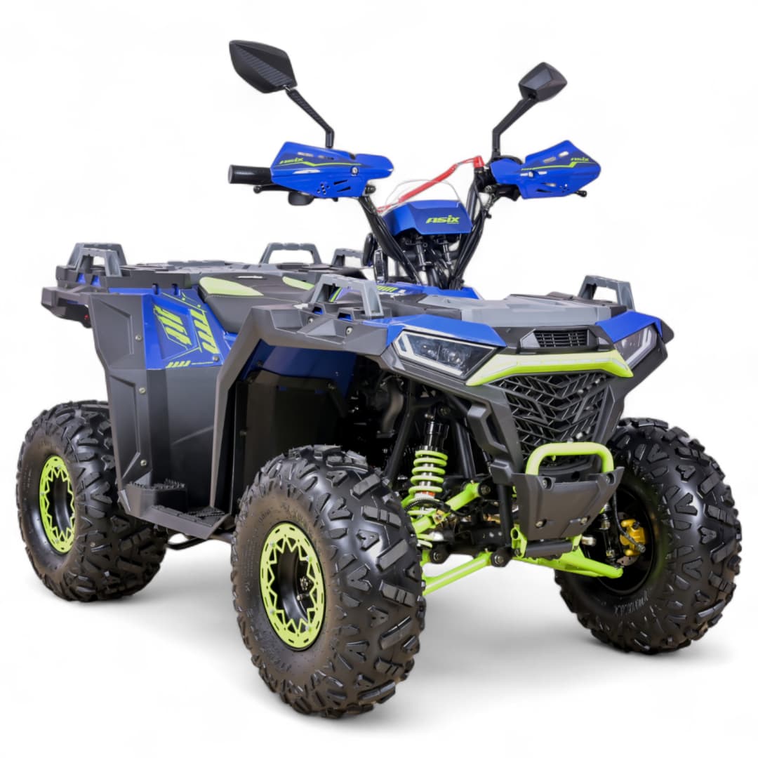 Atv copii Asix Grizzly 125cc, roti 8 inch, 1+1 viteze, culoare bleumarin-verde
