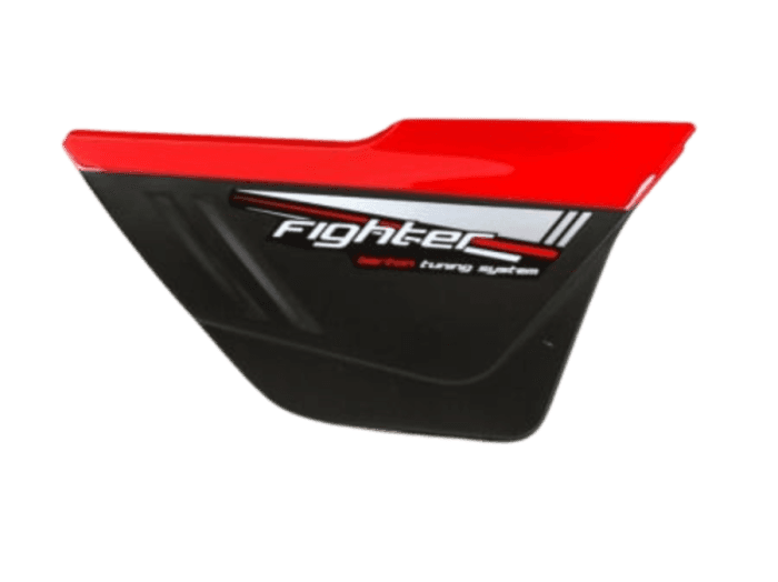 Capac lateral moped Fighter 2, culoare rosu negru