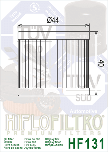 Filtru Ulei Hiflofiltro HF131 Hyosung , Keeway , Kreidler , Mash , Qingqi, Sachs , SFM , Suzuki , SYM