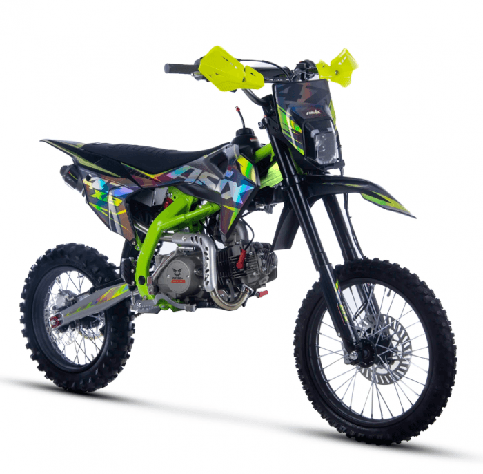 Motocicleta Enduro Cross Asix XB47 125cc, 4T, roti 17 14 , 4 viteze, pornire electromotor, culoare negru lime