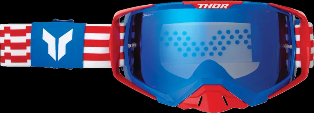 Ochelari Atv Cross Thor Activate Patriot, culoare albastru rosu, lentila oglinda