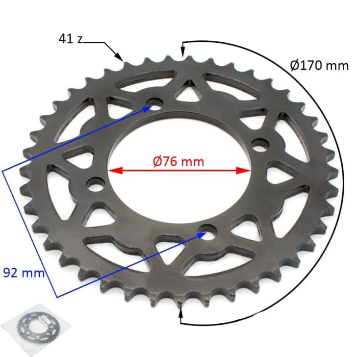 Pinion transmisie spate cross 110-125cc,pas428,41z
